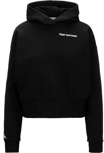 Kappa Authentic Vicky - Fleece - Maglia - Donna - Black-White Asparagus