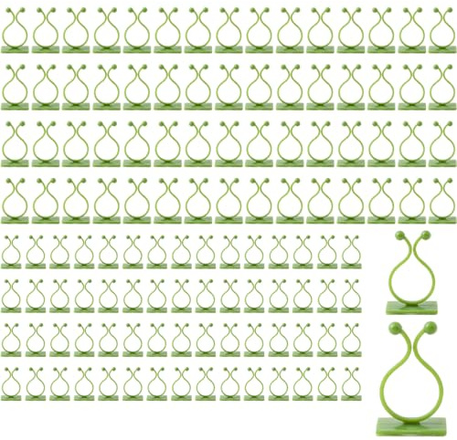 YOYEAH 120 unidades de 2 tamaños para plantas, clips para plantas trepadoras, soporte para plantas, ganchos para plantas, fijación de plantas trepadoras