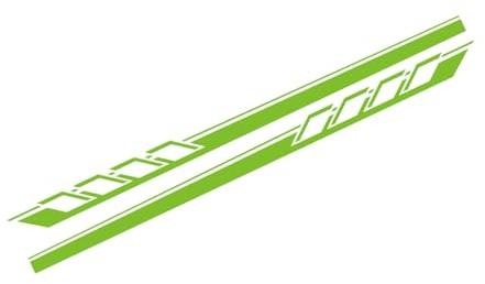 Für Dodge,Für Challenger,Für SRT SXT Racing Sport 2Pcs Auto Aufkleber Auto Körper Dekor Tür Seite Streifen Rock Vinyl Aufkleber Auto Zubehör (Grün)