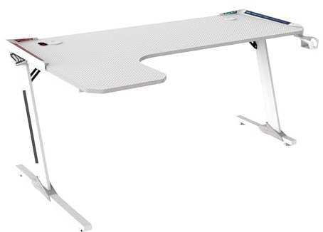 Cortek Tavolo Gaming L-Shape RGB 160cm White