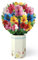 scicent Geschenk 40 Geburtstag Frau Pop-Up Blumenkarte 3D Geschenkkarte zum Geburtstag Grußkarte Farbenfroher Blumenkorb Muttertag Karte - 20545