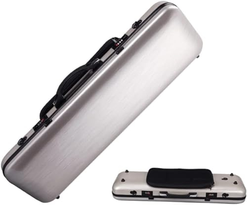 Geigenkoffer Geige Koffer 4/4 Full Size Violinkoffer Hartschalen Karbonfaser Geigenkasten Mit Hygrometer Wasserfest Feuchtigkeitsdicht Geigenzubehör (Color : Style 4)