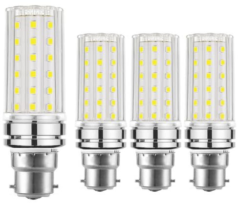 EKSAVE 12W B22 LED Glühbirne, gleich 100 Watt Lampen, 1200 Lumen, weiße 6000K, B22 Bajonett Kappe, nicht dimmbar, Pack von 4
