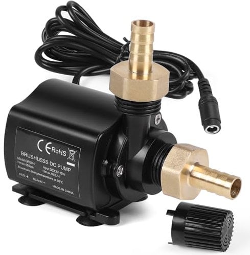 SWAWIS Pompa Acqua 12V 800L/H 4,5M Pompa Sommersa con Controllo Della Velocità Immersione Mini Pompa Aspira Acqua Ultra-Quiet Pompa per Acquario Fontana Laghetto