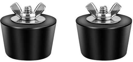 CDDCWZ 2 Stück Pool Winterstopfen, 38 mm Winter-Poolstopfen mit Edelstahl-Flügelmutter, Pool Winterstopfen für Einlaufdüse Gummistopfen Verhindert das Einfrieren