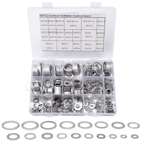 600pcs Oil Drain Plug Crush Washer Gasket for Automotive Engine