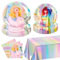 Music Singer Party Decorations, 20 Plates, 20 Napkins and 1 Tablecover, Music Theme Party Supplies for Girls Boys Fans Birthday Party Decorations