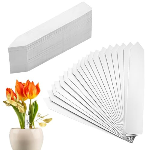 200 Stk Pflanzenschilder,Pflanzenschilder Zum Beschriften,Pflanzschilder,Beschriftungsschilder,Pflanzenetiketten,Pflanzenstecker,Plastik Pflanzschilder für Draussen Wetterfest,10x2CM