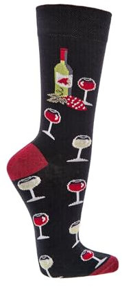 Damen Jungen Herren Spaßsocken (2 Paar) 42-47 Wein
