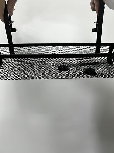 WUHUIXOZ 2-Piece Set 50CM Under Desk Cable Management Tray, Includes Non-Drill Desk Cable Basket for Extension Cord Storage and Screw-Free Neat Wire Organizer Clips, for Home, Office, Kitchen, etc.