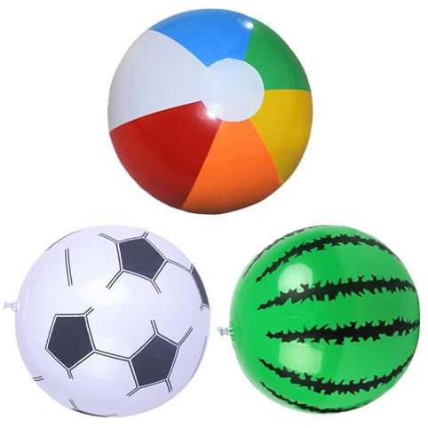 Générique Ballons gonflables de Plage - Petit Ballon de Jeu d'été pour, Balle colorée légère | Lot de 3 balles gonflables de 12 Pouces, Aquatiques pour Piscine, baignade, Jeux extérieurs à la pla