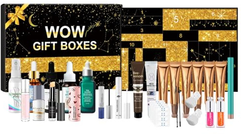 Beauty Adventskalender 24 Tage Hautpflegeset WeihnachtsKalender, Feuchtigkeitsspendendes Und Nährendes Gesichts-Make-up-Set Weihnachts Countdown Kalender Für Freundinnen, Schwestern