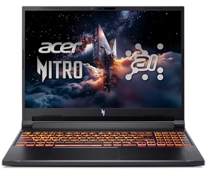Acer Nitro V 16 AI Copilot+ PC Gaming Laptop | AMD Ryzen AI 5 340 Prozessor | NVIDIA GeForce RTX 5060 Laptop GPU | 16 Zoll WUXGA IPS 180Hz Display | 16GB DDR5 | 512GB Gen 4 SSD | Wi-Fi 6E | ANV16-61