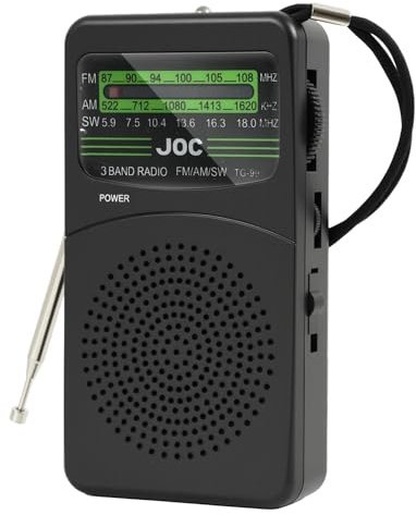 Radio Portable, AM/FM à Piles, Mini Radio Transistor de Poche avec Antenne Télescopique Haute Sensibilité, Haut-Parleur Intégré et Prise Jack, Radio de Survie et Extérieur