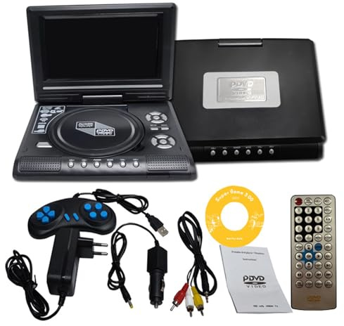LIXSAZSE Tragbarer DVD Player mit hoher Lautstärke und leistungsstarken Lautsprechern 1. Tragbar und magisch kompakt, leicht zu transportieren. ABS DVD RW