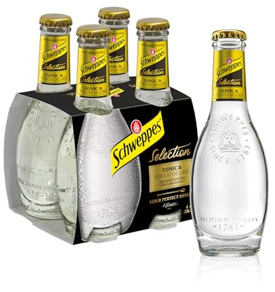 Schweppes Selection Tonic&Touch of Lime,4x200 ml, Ideale per la Mixology, Ingredienti Selezionati, Processo di Doppia Macerazione ed Elevata Gasatura Esaltano le Sfumature di Ogni Tipo di Spirit