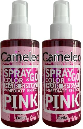 Cameleo - Spray & Go - Farbspray für die Haare - Rosa - für blondes, platinblondes & graues Haar - einfach sprühen & fertig - semi-permanent - sofortiges Ergebnis - Karneval Haarfarbe Spray - 150 ml