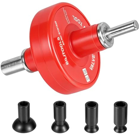 BILITOOLS Juego de rectificado de válvula para taladro | Juego de 4 ventosas de 16 a 35 mm, se puede utilizar en combinación con pasta abrasiva para válvulas de coche y moto