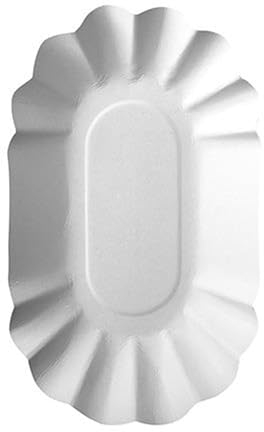 Papstar - Lot de 4 x 250 Coupelles, carton pure ovale 9 cm x 16 cm x 3 cm blanc