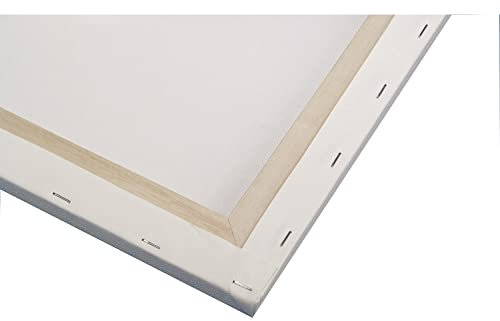 Rayher Toile d’artiste, blanche, 1 pce., 60X60X1,7cm, 100% coton, pré-étirée, châssis en bois entoilé, peinture artistique-6159600