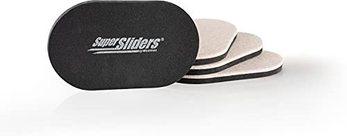 Super Sliders 4705195N Wiederverwendbare Möbelgleiter für Hartholzböden, schnelles und einfaches Bewegen von jedem Gegenstand, 8,9 x 15,2 cm, Leinen, 4 Stück