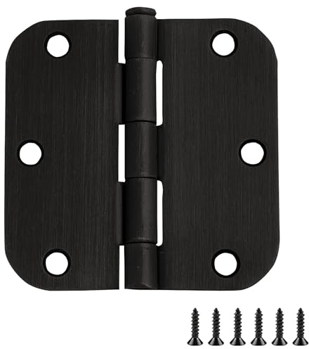 Design House 181438 3.5 x 3.5 5/8 Radius Hinge Door, Oil Rubbed Bronze, Pack of 3