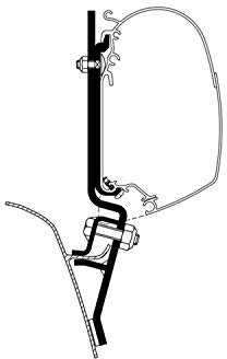 Thule Vw T2 Adapter (für Direktmontierung) schwarz/Silber