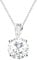 Löb Premium Damen Halskette 925 Sterling Silber mit einem Zirkonia Stein Anhänger 8mm Kette Solitär Strass Glitzer Steinahnänger Weiß Rund Tropfen Braut Brautschmuck