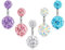 Crdifu 5stk Bauchnabelpiercing mit Stein 14 Gauge 6/8/10mm Barbell Set Chirurgenstahl Piercing Bauchnabel Schmuck