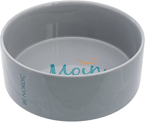 TRIXIE BE Nordic Futternapf aus Keramik für Hunde, grau, 1.4 L/20 cm