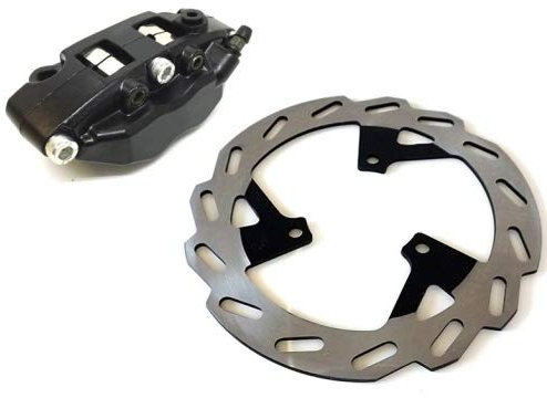 Bremszange + Bremssattel + Bremsbeläge + Bremsscheibe vorne passend für Peugeot Speedfight 3 4 50ccm 2T 4T (2008-2015)