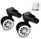 Gepäckräder Ersatz, Universal Lenkrad Ersatz Gepäck Koffer Reisekoffer Kunststofflager Reparatur Set für Kits 2er Pack Schwenkräder Rollen Gepäckkoffer Rad Trolley