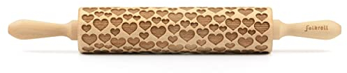 Folkroll 3D-Motiv-Teigrolle 43 cm Herzen