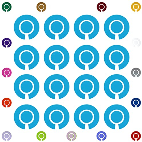 Acclaim Lawn Bowls Identification Stickers Markers Standard 5.5 cm Diameter 4 Full Sets Of 4 Self Adhesive Plain Colours (Blue)