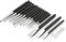 Mechanics Punches and Chisel Set, 16Pcs Pin Punch Center Punch Cold Chisel Punch Set, High Hardness Chrome Vanadium Steel Center Tapered Chisel Punch Set with Bag and Cold Gauge for Punching Work
