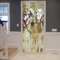 A.Monamour Türtapete Selbstklebend Türfolie Türposter 3D Zweig Mit Blumen Auf Rustikal Gebeizten Holz Boden Holzbrettern Vinyl Folie Türdeko Tapete Wandbild Türaufkleber Türtattoo 90 x 200 cm