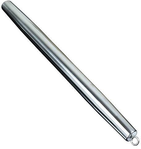 JLCP Stainless Steel Rolling Pins with Hook, Diameter 3.2Cm,Eco-Friendly Not Sticky Dough Roller for Baker/Pastry/Cookies/Pizza/Fondant/Pie Crust,22cm