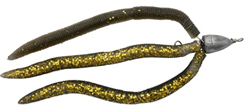 Huchen Zopf handgearbeitet - Schwarz|Gold Bullet 40g 3 Arme Bullet 17cm