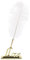 ifundom Liebeshalter, weißer Feder-Stift, Unterschriften-Stift mit Metallhalter für Hochzeit, Farbe Gold