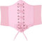 Hoerev Dames Filles Élastique Large bande Élastique Attaché Guêpe Corset Taille Ceinture Bustiers Corsets，Rose pâle avec bouton，M