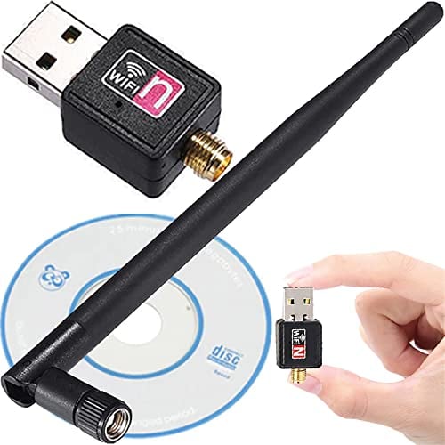 Retoo Clé WiFi Puissante, USB 2.0, 2,4 GHz, 150 MB/s, 3.5 x 1.7 x 1.2 cm, Antenne À Gain Élevé, Compatible avec Linux, Windows 2000, XP, Vista, 7, 8, 10 32/64 Bits, pour PC, Laptop, Desktop, Noir