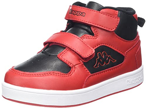 Kappa Unisex Kinder Lineup Mid M Sneaker, Red Black, 27 EU