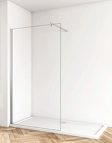 Acezanble 50x200cm Duschwand Duschabtrennung Duschtrennwand 8mm Nano Glas