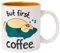 Silver Buffalo Pokemon Snorlax But First Coffee Keramikbecher, 590 ml