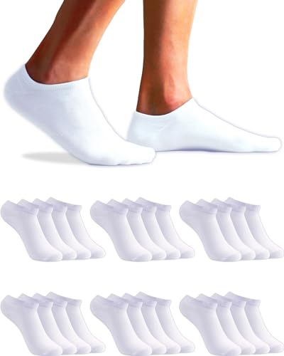 topline 12 Pares Calcetines tobilleros hombre & Calcetines tobilleros mujer - Calcetines hombre cortos