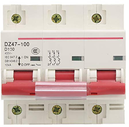 Leitungsschutzschalter, DZ47‑100 3P D80~100A 400V Haushalt D‑Typ Luftschalterschutz Auslaufschutzschalter