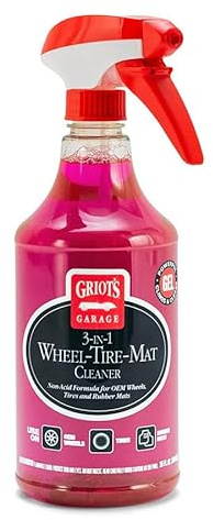 Griot's Garage 3-in-1 Wheel-Tire-Mat Cleaner for Car Detailing, Auto Cleaning Gel for Trucks, SUVs, Jeeps, RVs and More, 10825, 25oz