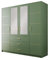 ML Furniture Ltd Kleiderschrank Bali D4 mit Spiegel 196 cm, 3 Schubladen, Garderobeschrank Schlafzimmer, Wohnzimmerschrank, Mehrzweckschrank Farbe: Flaschengrün