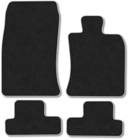 Mini Convertible (2001-2008) Carpet Car Mats | Grey Edge Trim Tailored Fit Floor Mats Full Coverage Protection Accessories Easy Clean Anti Slip Made in the UK