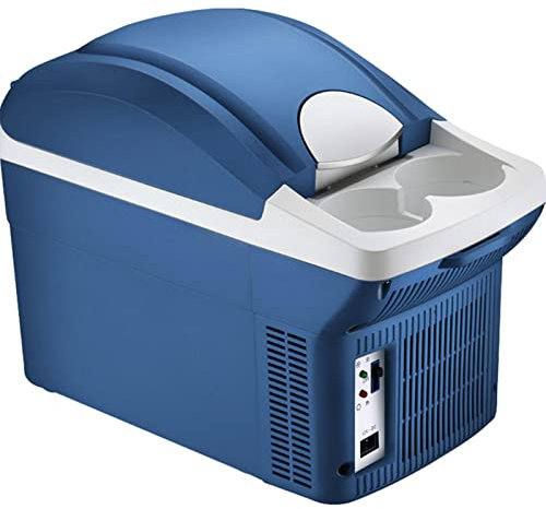 NIBHZ 8 Litre Electric Cool Box, Portable Mini Fridge 12 Volt and 230 Volt Eco Mode, Cool Box Electric Heats Cools, Car Cool Box for Picnics, Boats and Trucks, with Cable,For car-8L